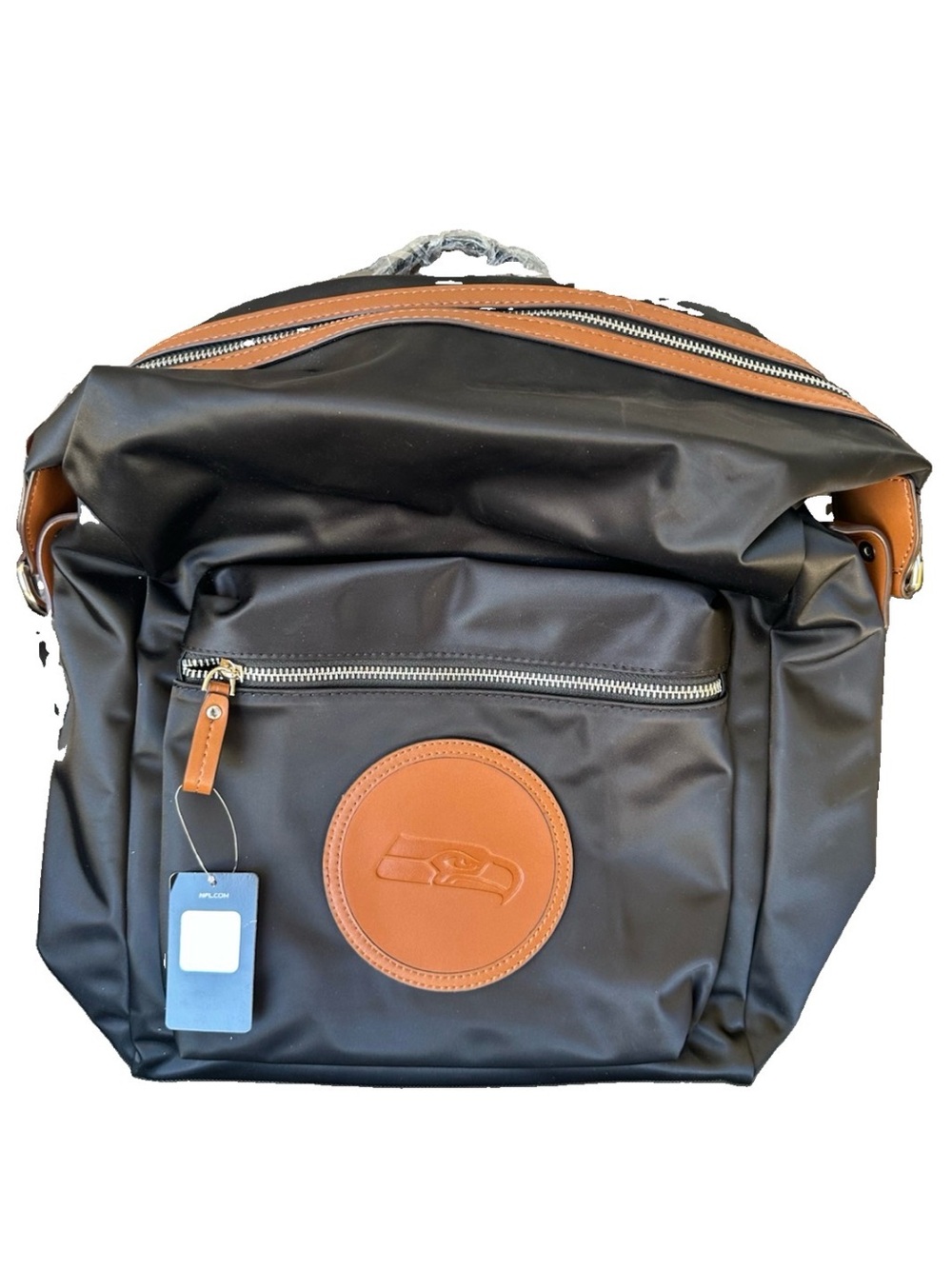 Seahawk Black & Tan Men's Backpack - Everyday Urban Carry